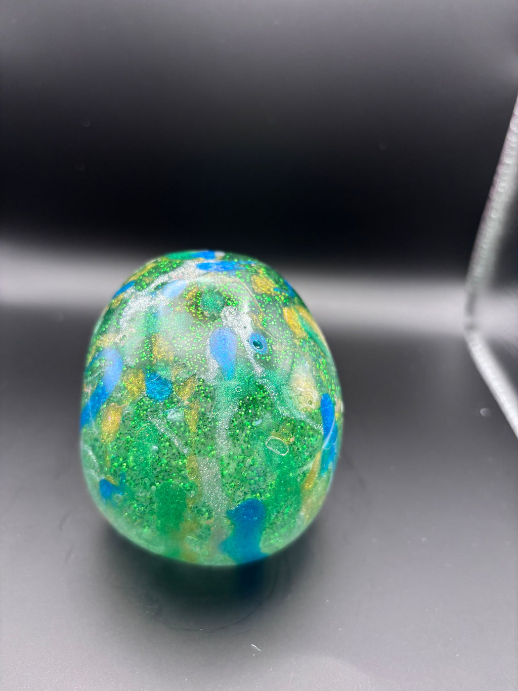 Resin Skull with Blue Highlights