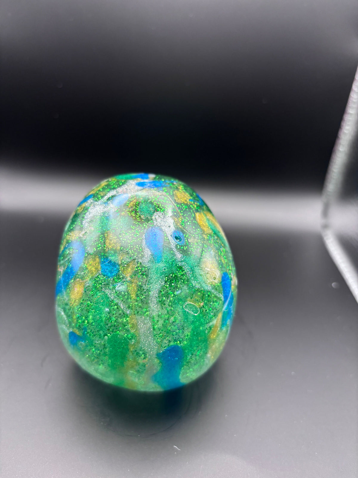 Resin Skull with Blue Highlights