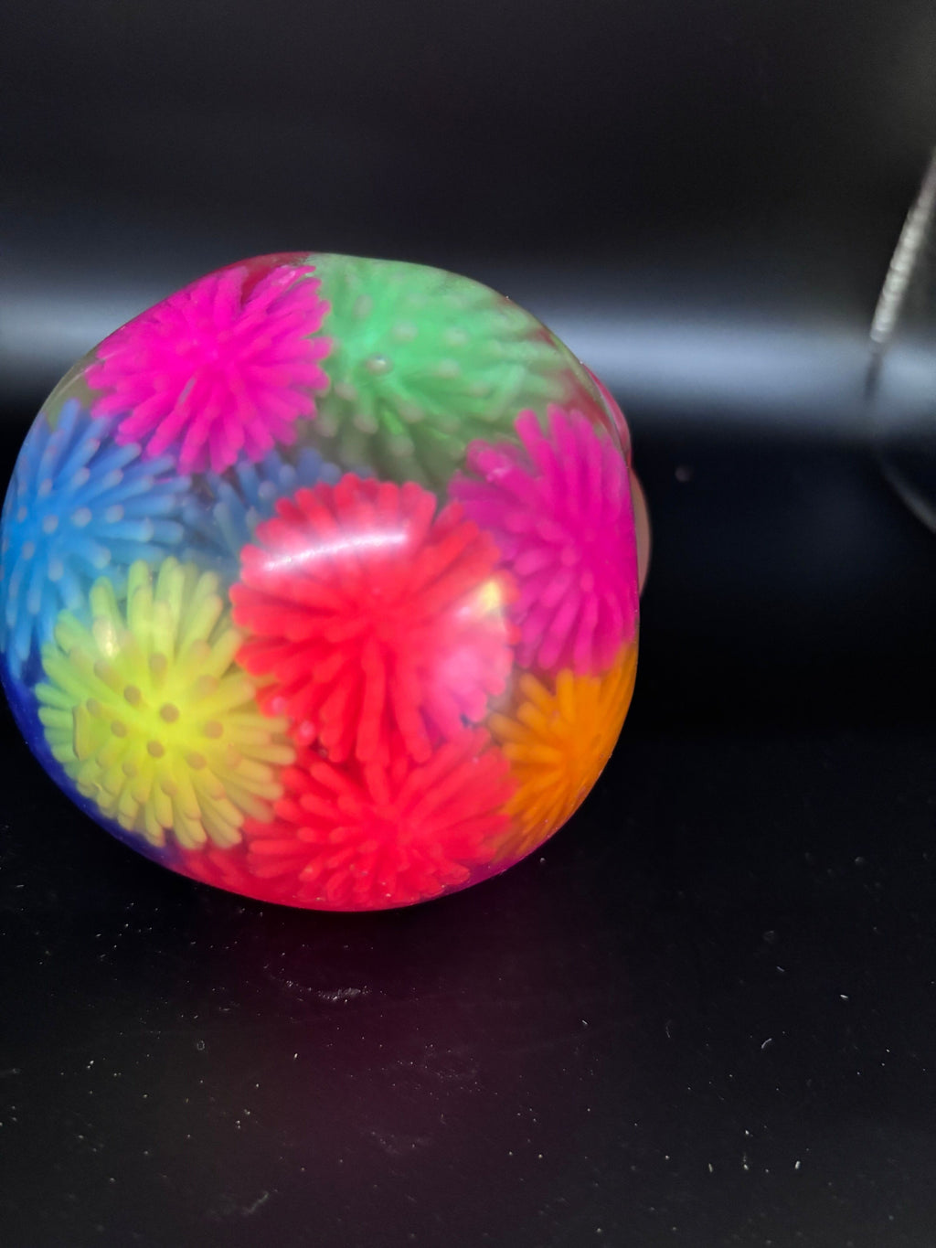 Resin Skull with Colorful Spiked Balls